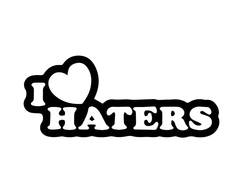 Aufkleber „I love Haters“