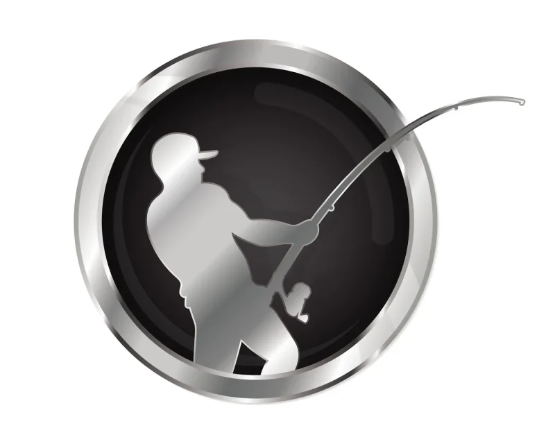 Aufkleber „Angler (Kreis)“
