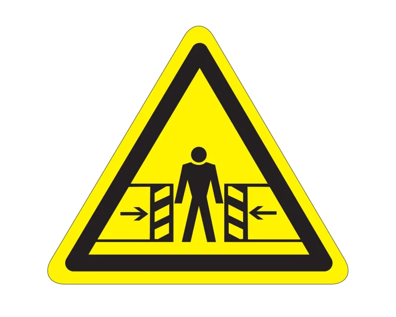 Warnaufkleber „Warnung vor Quetschgefahr“