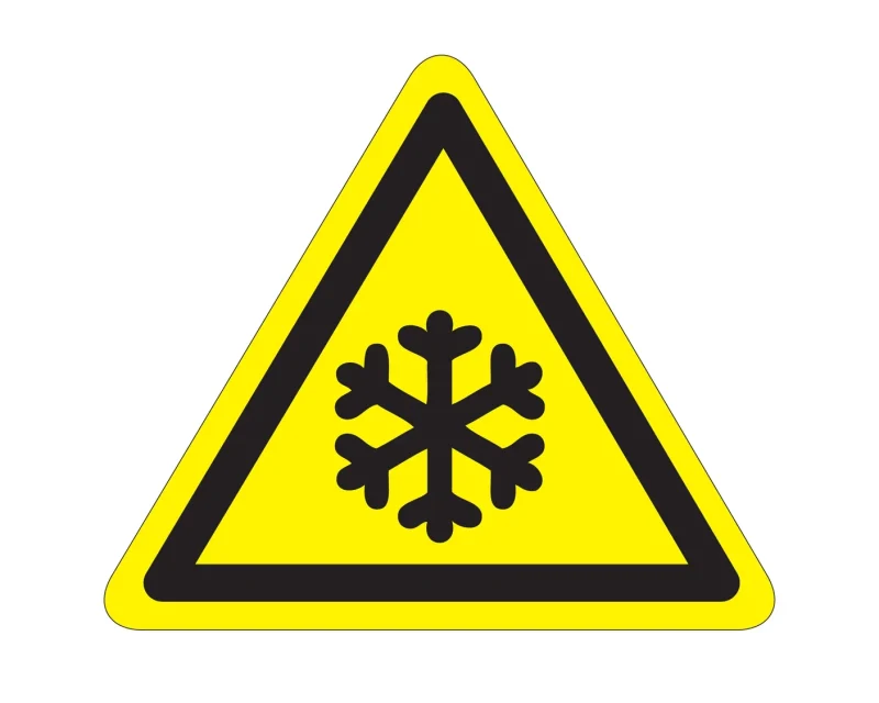 Warnaufkleber „Warnung vor niedriger Temperatur“