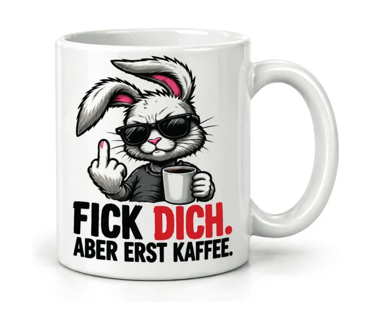 Tasse „Fick dich. Aber erst Kaffee.“