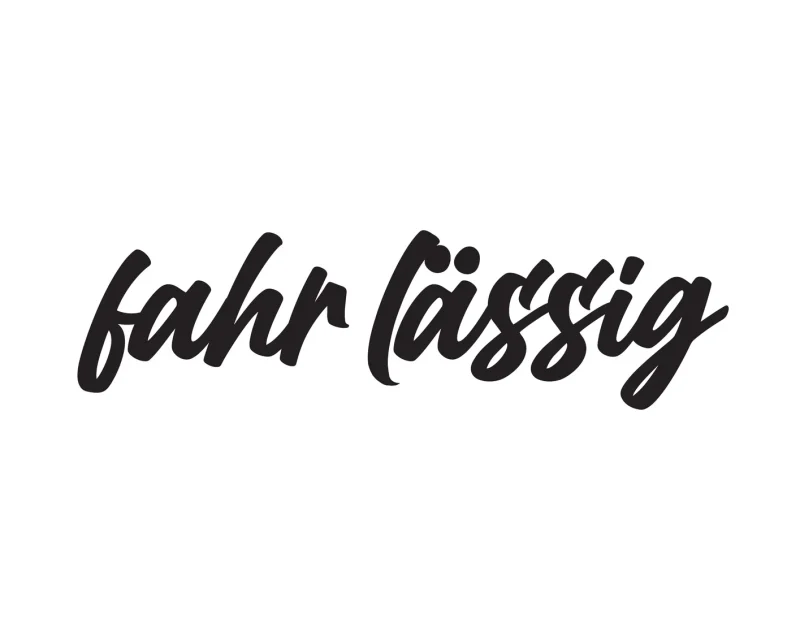 Aufkleber „fahr lässig“