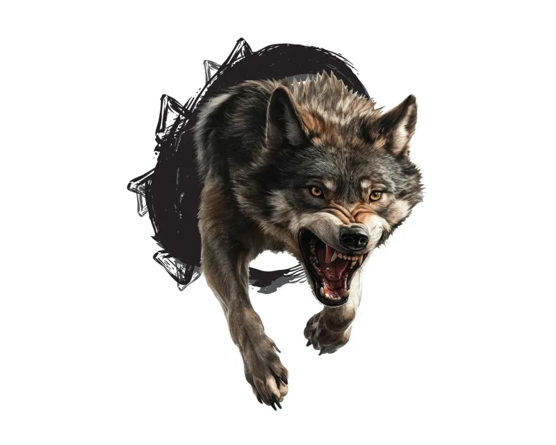 Aufkleber „Wolf“