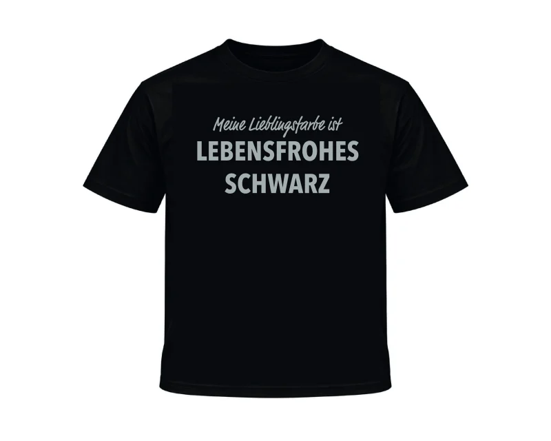 T-Shirt „Lebensfrohes Schwarz“