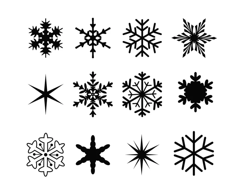 Aufkleber „Schneeflocken“