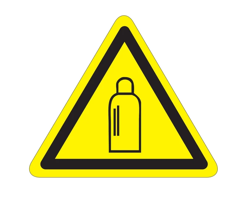 Warnaufkleber „Warnung vor Gasflaschen“