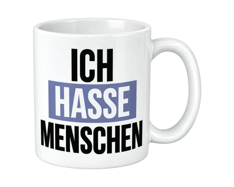 Tasse „Ich hasse Menschen“