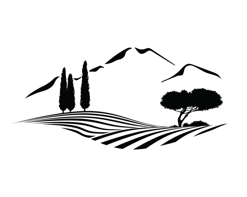 Aufkleber „Landschaft“
