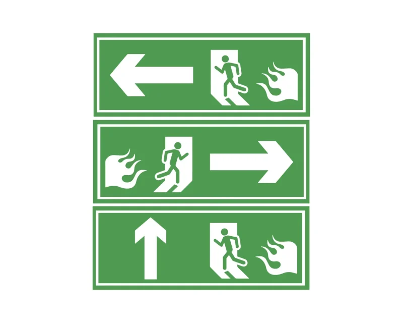 Schild „Rettungsweg“ (20 × 7,5 cm)