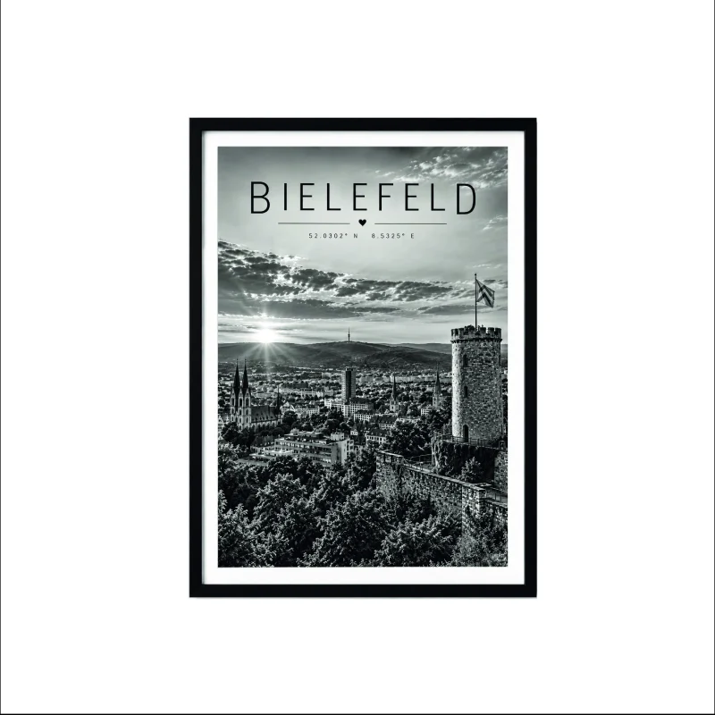 Wandbild „Bielefeld“, gerahmt