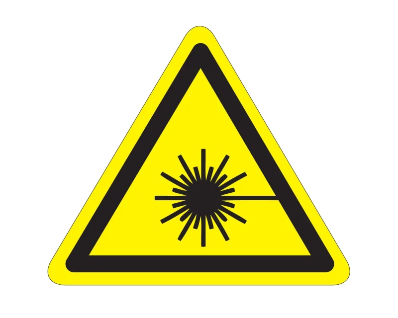 Warnaufkleber „Warnung vor Laserstrahl“