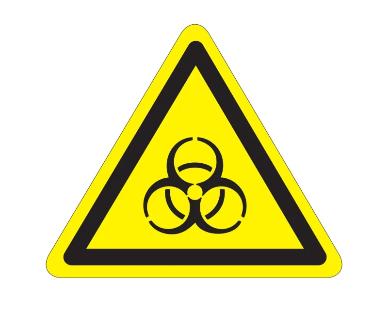 Warnaufkleber „Warnung vor Biogefährdung“