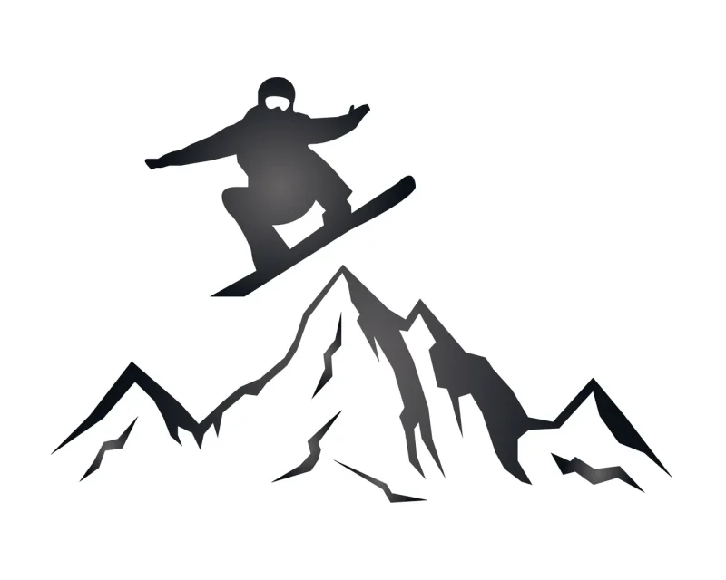 Aufkleber „Snowboarder“